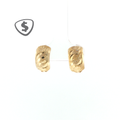 Textured Diamond-Cut 18ct Yellow Gold Hoop Earrings