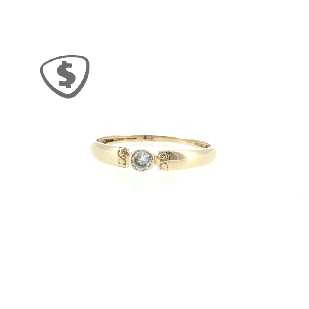 Bezel-Set Solitaire Ring in 9ct Yellow Gold