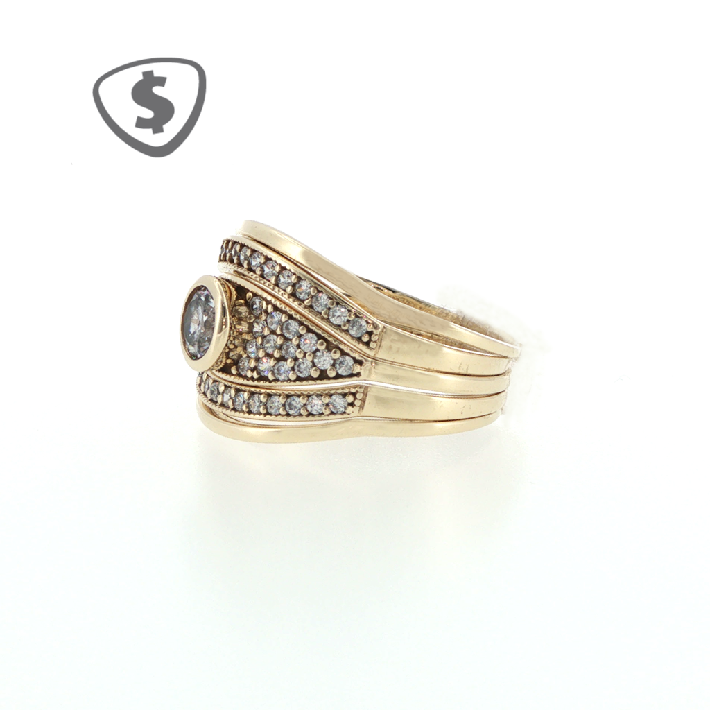 9ct Yellow Gold Stackable Ring Set