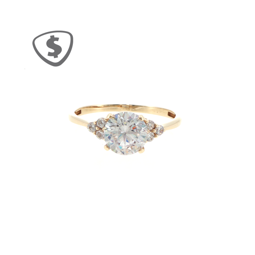 9ct Yellow Gold CZ Multistone Ring