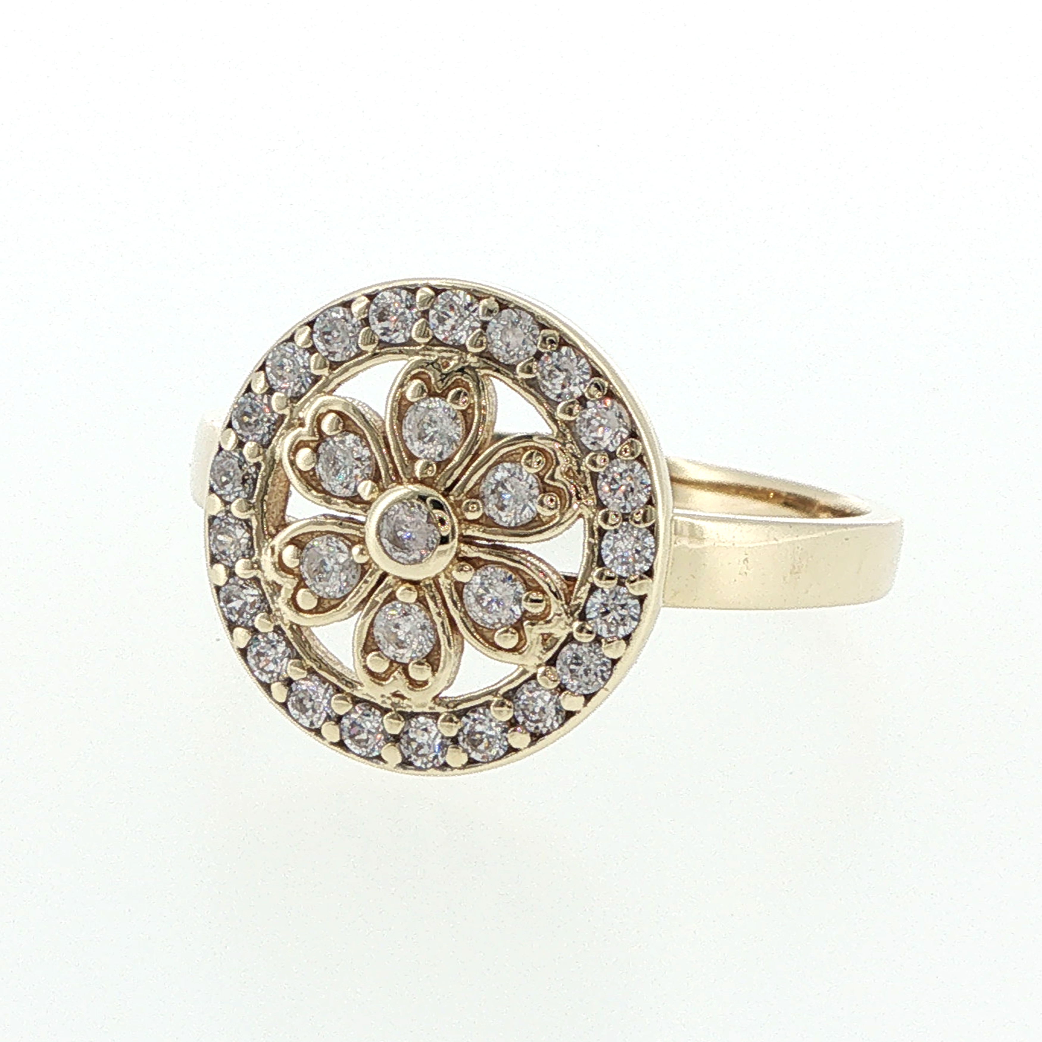 9ct Yellow Gold Halo Cocktail Ring