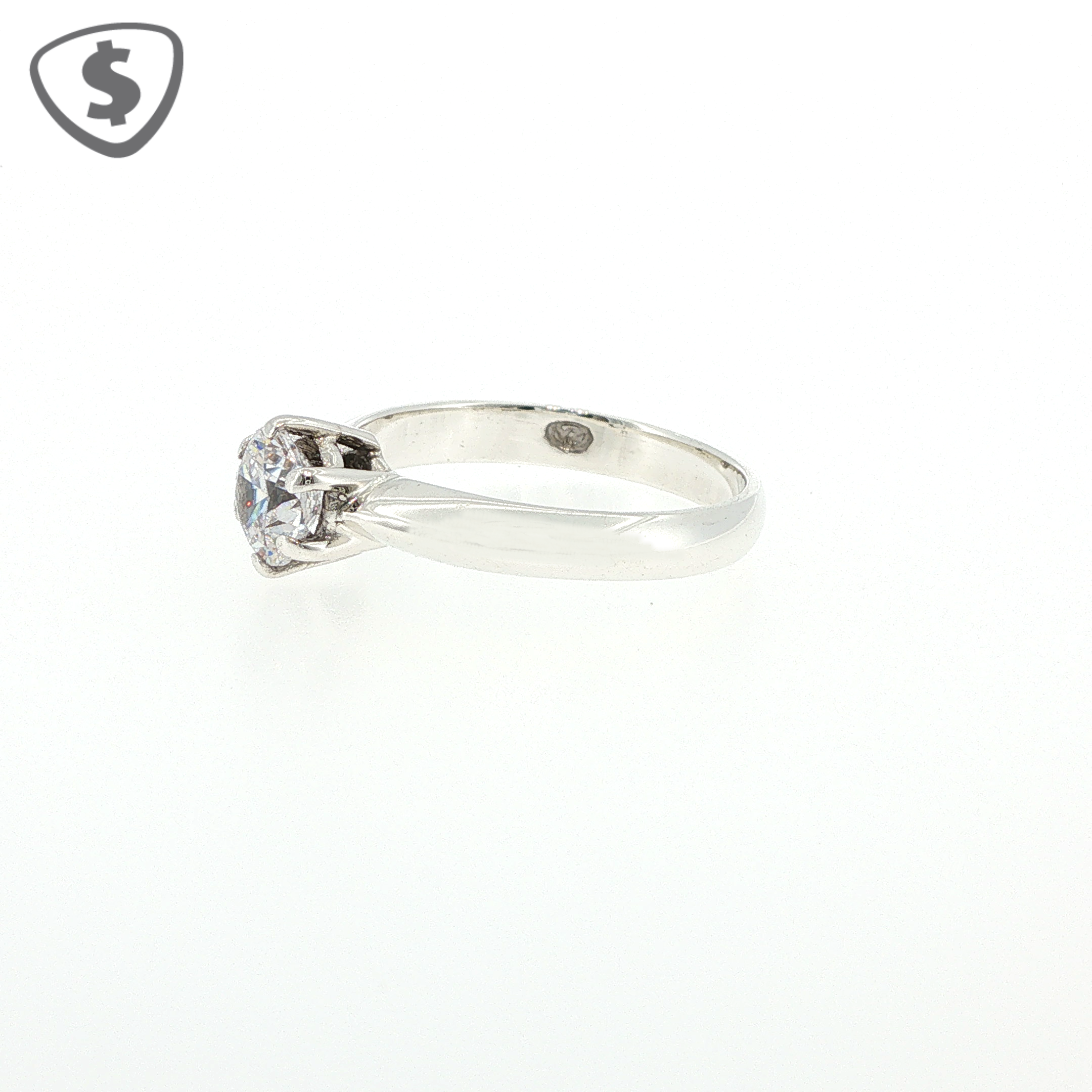 9ct White Gold Solitaire Ring