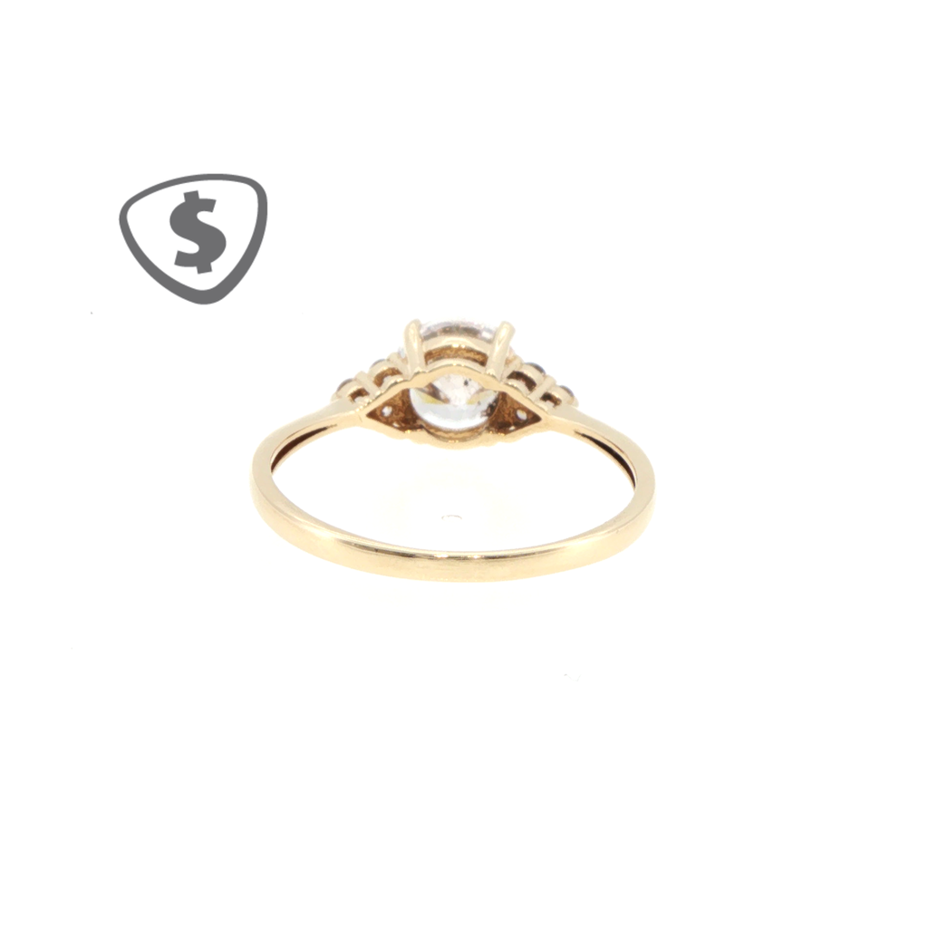 9ct Yellow Gold CZ Multistone Ring
