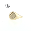 Star-Set Diamond 9ct Yellow Gold Signet Ring