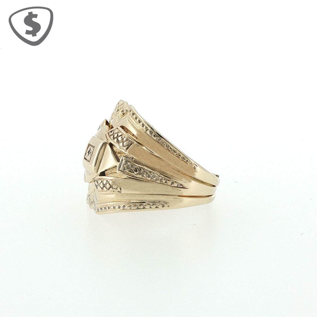 9ct Yellow Gold Diamond Stackable Ring Set