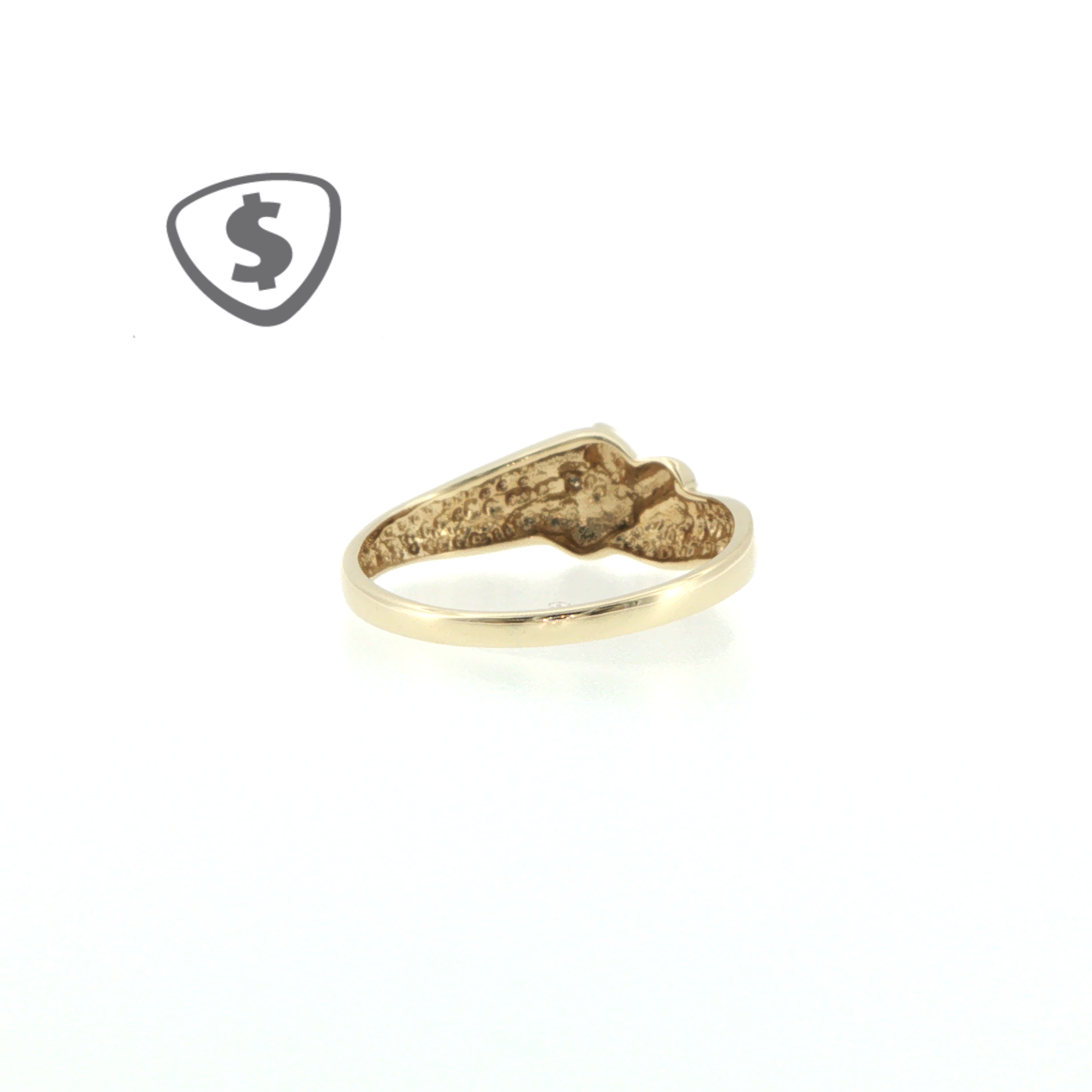 9ct Yellow Gold Intertwined Diamond Band Ring