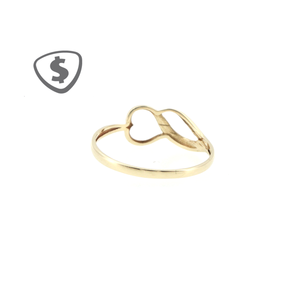 9ct Yellow Gold Textured Infinity Loop Ring