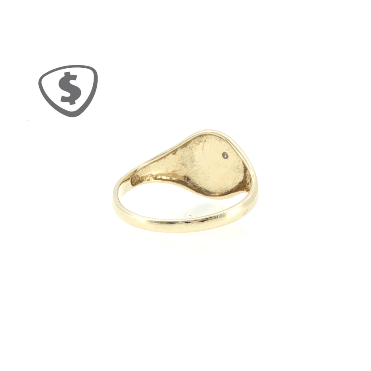 9ct Yellow Gold Diamond Star-Set Signet Ring