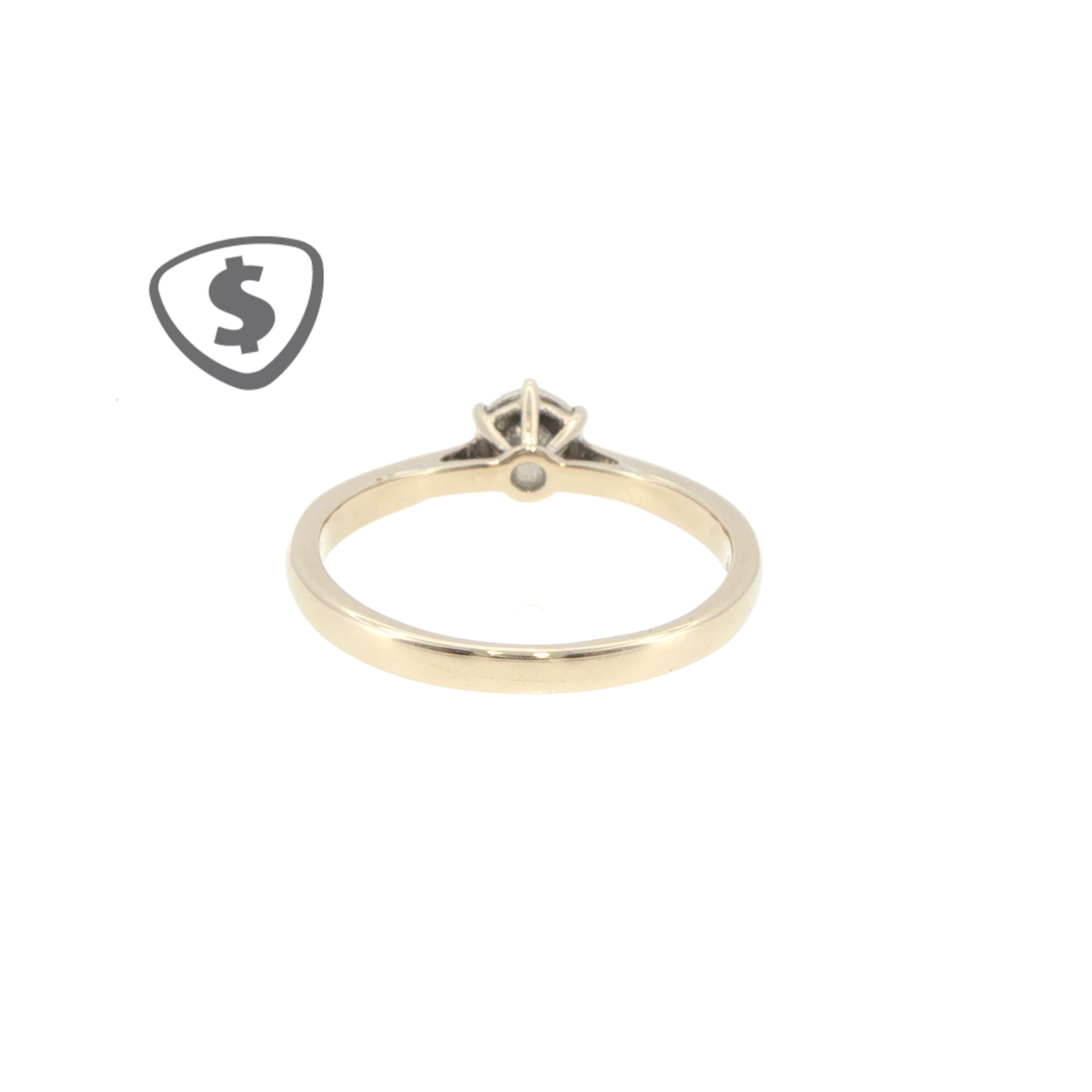 Round Diamond Solitaire Ring in 18ct White Gold