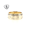 9ct Yellow Gold Diamond Accent Spinner Ring
