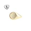 9ct Yellow Gold Emperor Portrait Signet Ring