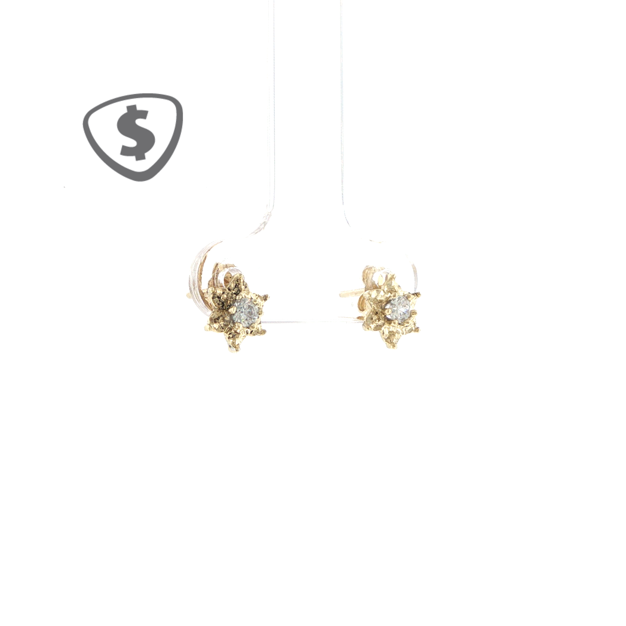 9ct Yellow Gold Star Stud Earrings