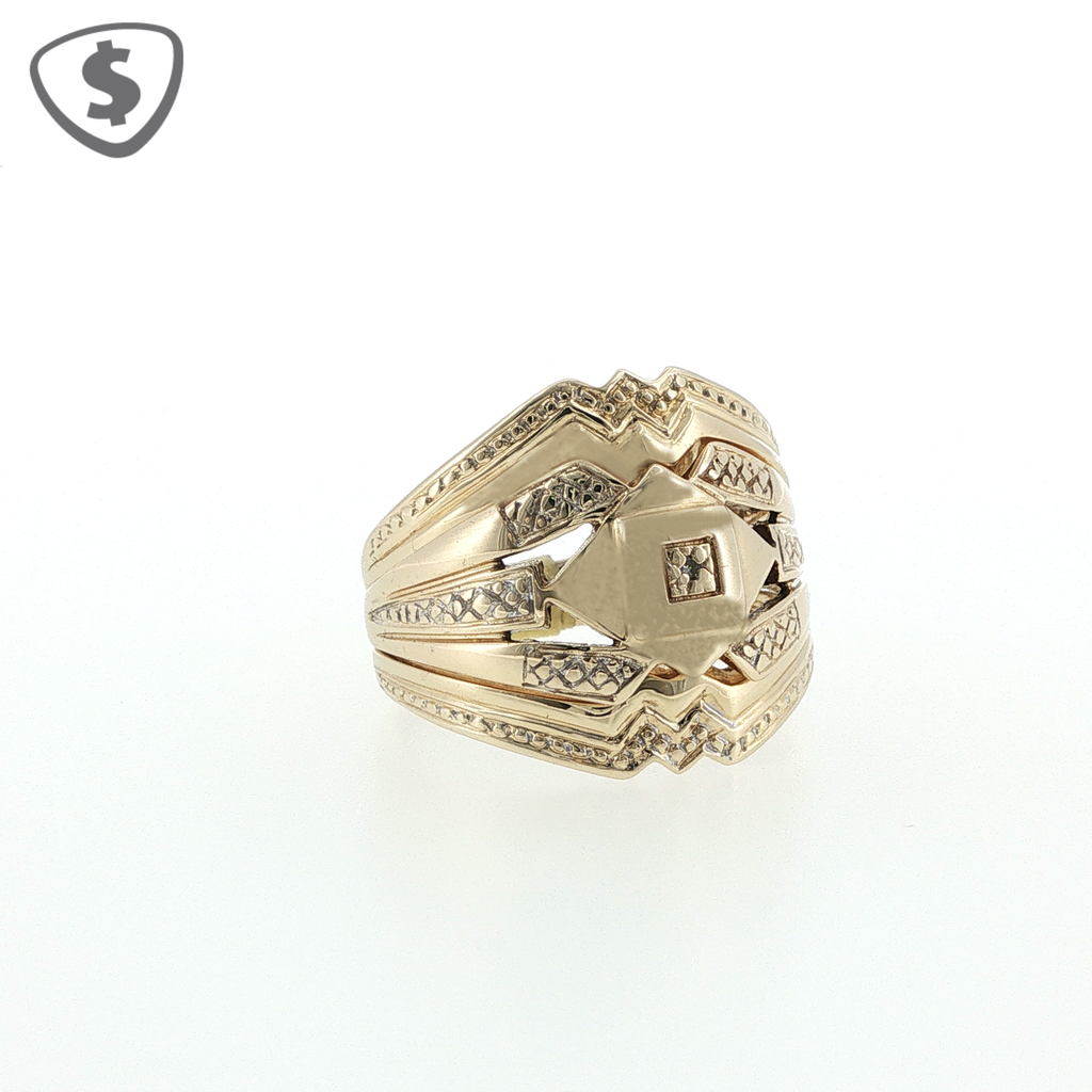 9ct Yellow Gold Diamond Stackable Ring Set