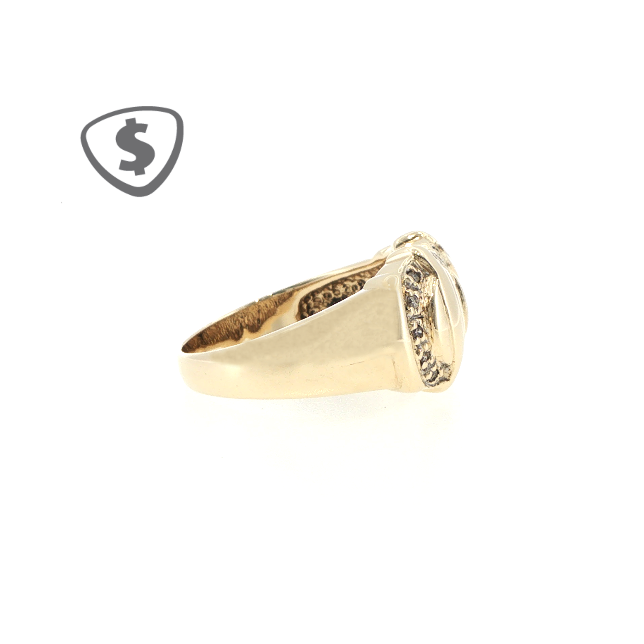 9ct Yellow Gold Sculptural Diamond Cocktail Ring
