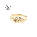 Diamond Solitaire Split Band Ring in 9ct Yellow Gold