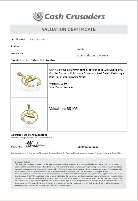 14ct Yellow Gold Pendant