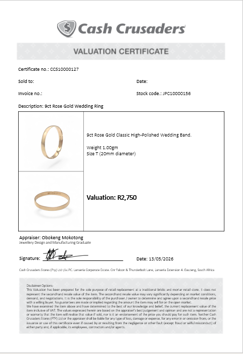 9ct Rose Gold Wedding Ring