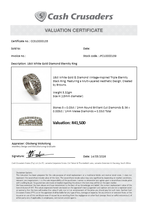 18ct White Gold Diamond Eternity Ring
