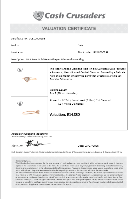 Heart-Shaped Diamond Halo Ring in 18ct Rose Gold