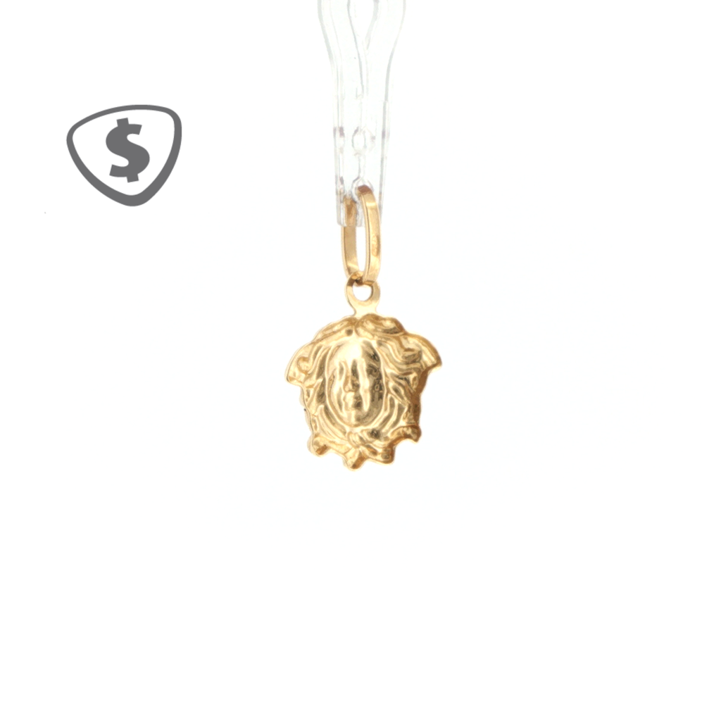 18ct Yellow Gold Sculpted Face Motif Pendant