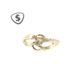9ct Yellow Gold Openwork Diamond Star Ring