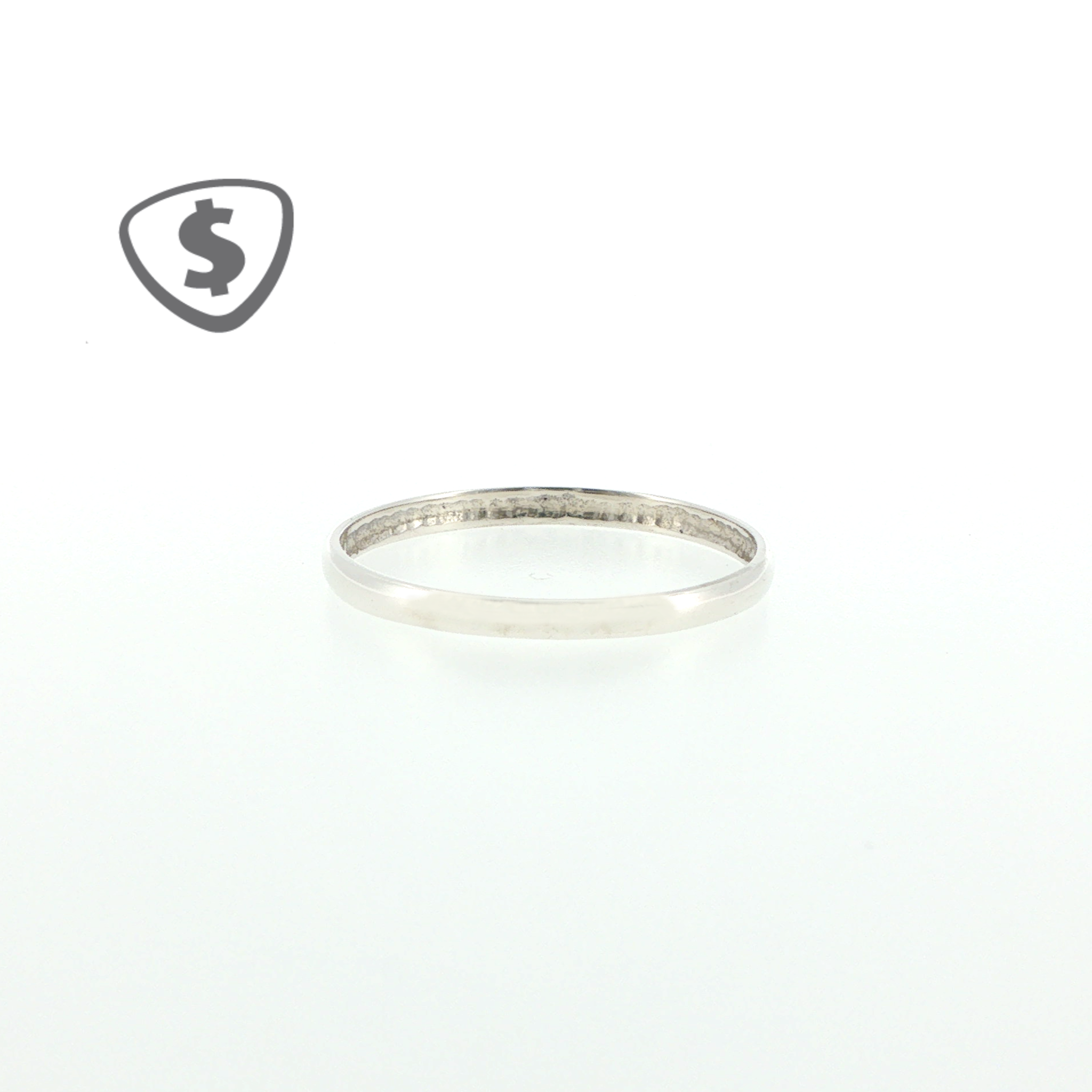 9ct Classic White Gold Band Ring