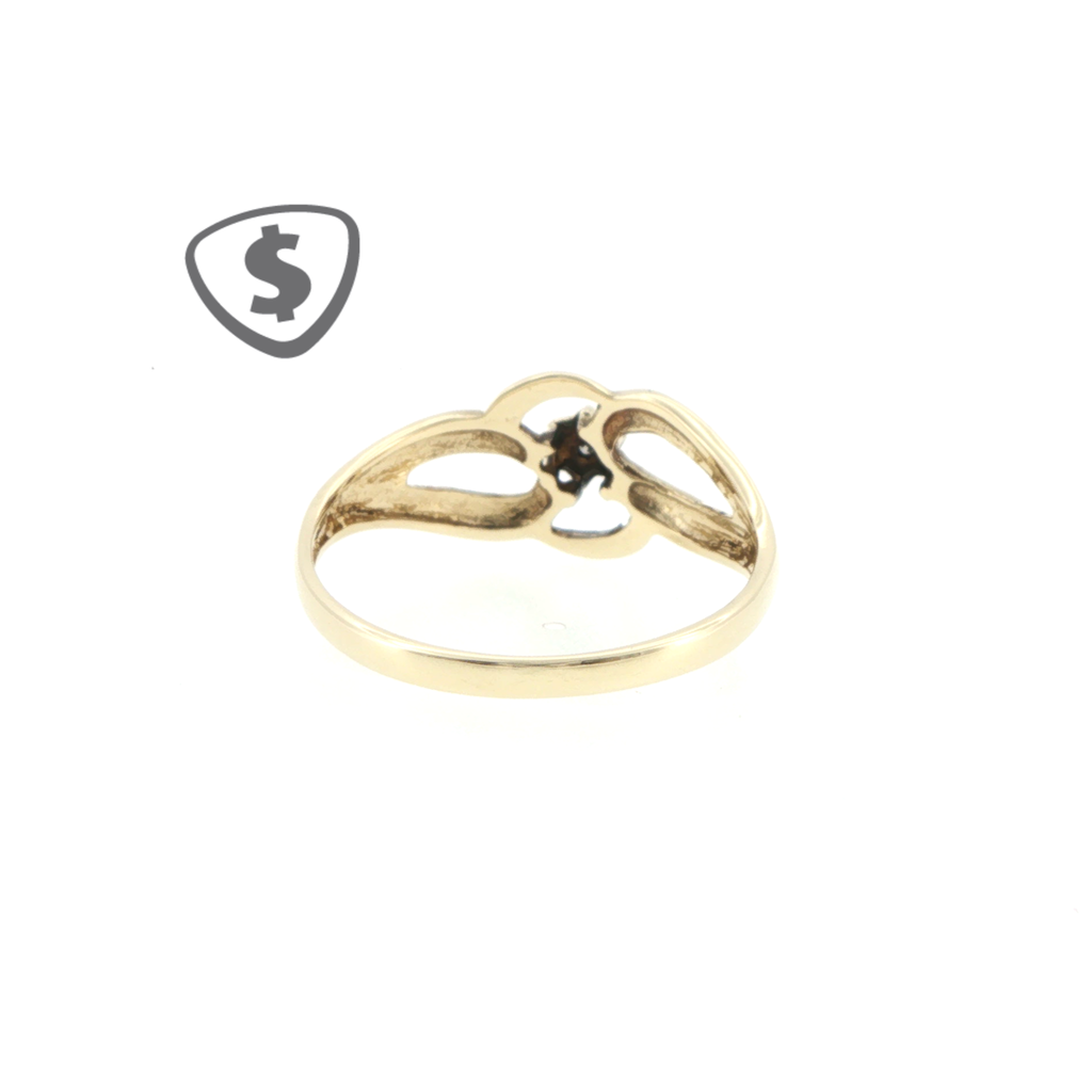 9ct Yellow Gold Openwork Diamond Star Ring