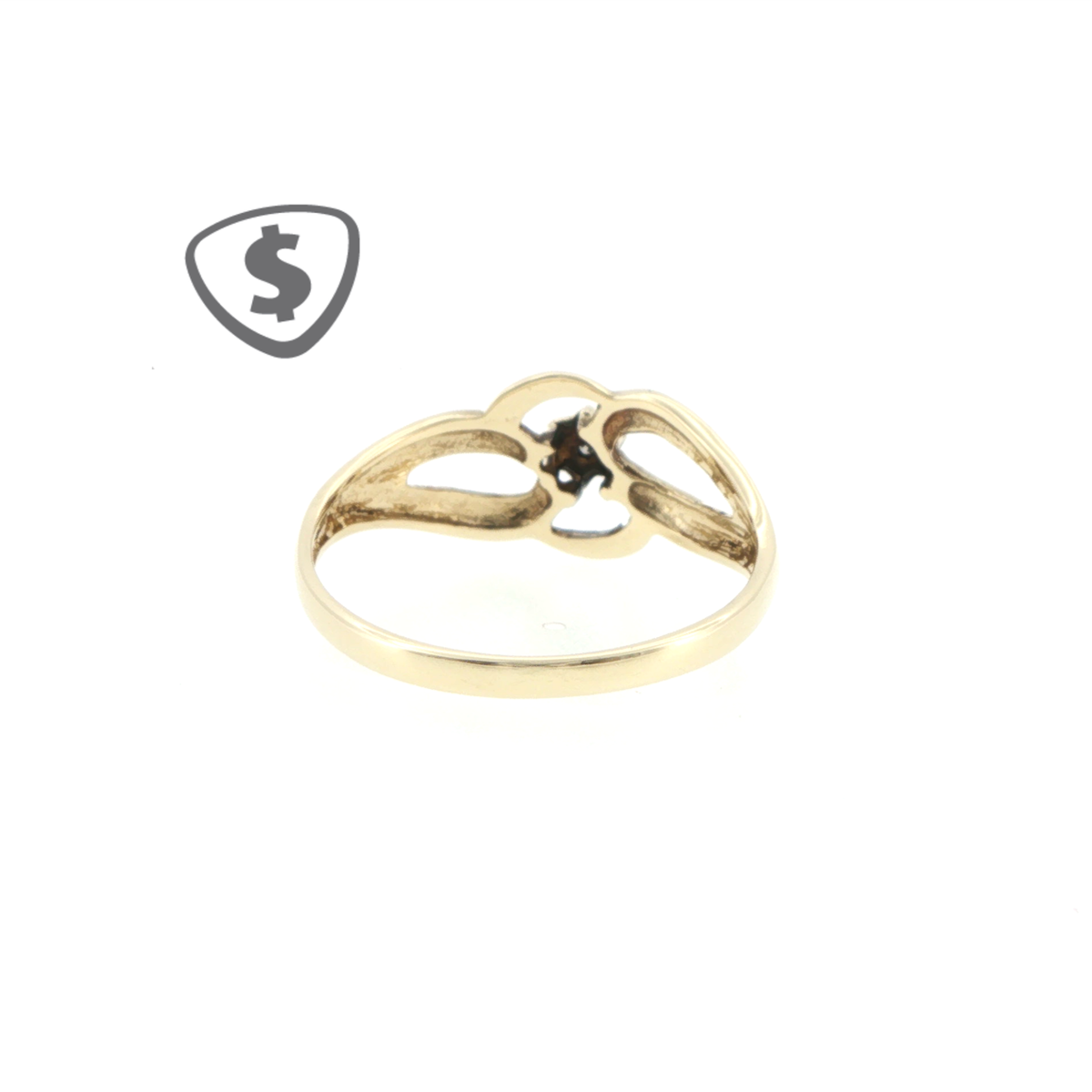 9ct Yellow Gold Openwork Diamond Star Ring