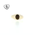 9ct Yellow Gold Oval Tigers Eye Signet Ring