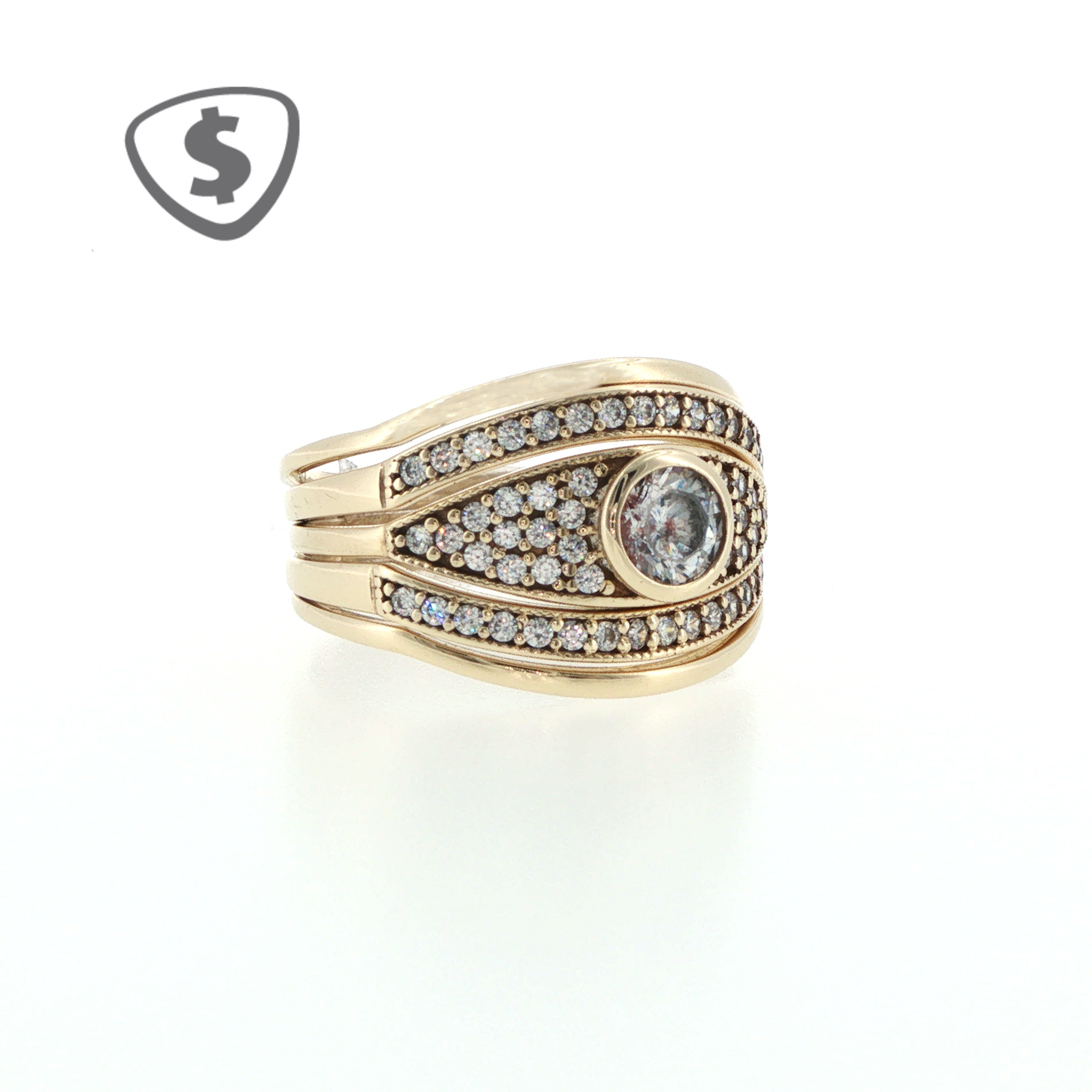 9ct Yellow Gold Stackable Ring Set
