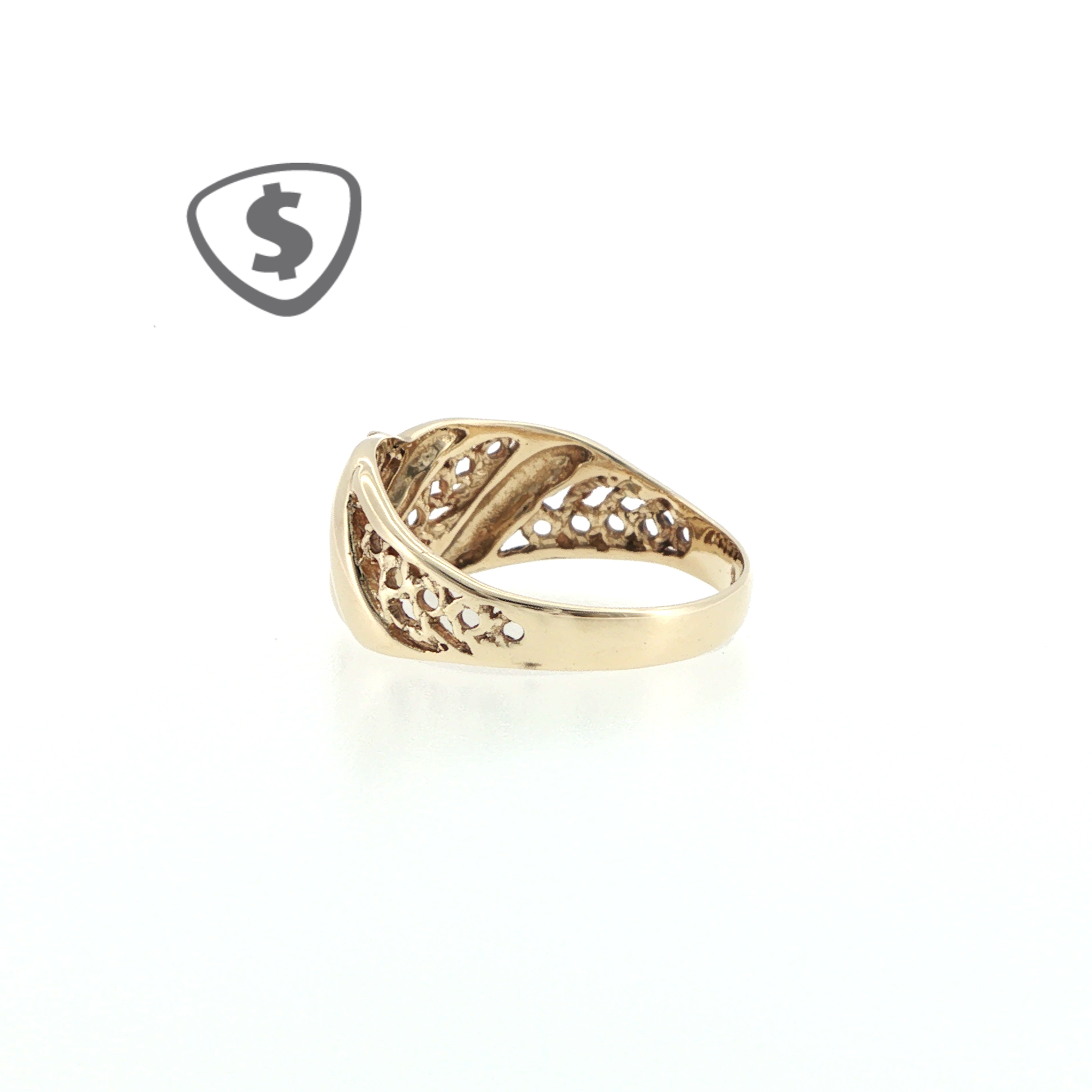 9ct Yellow Gold Filigree Openwork Band Ring