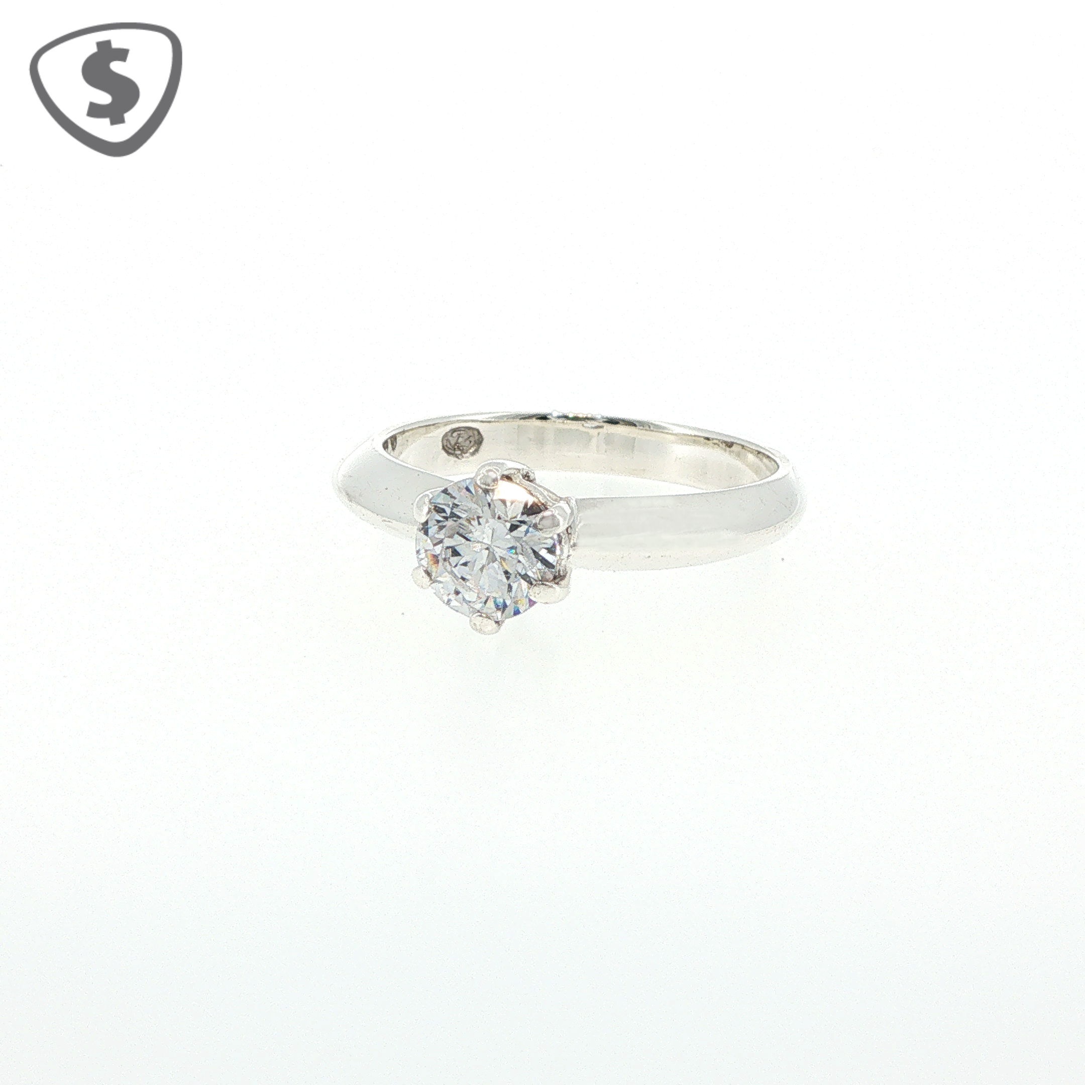 9ct White Gold Solitaire Ring