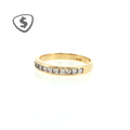 Square Cut Diamond Channel Set Eternity Ring in 18ct Yellow Gold