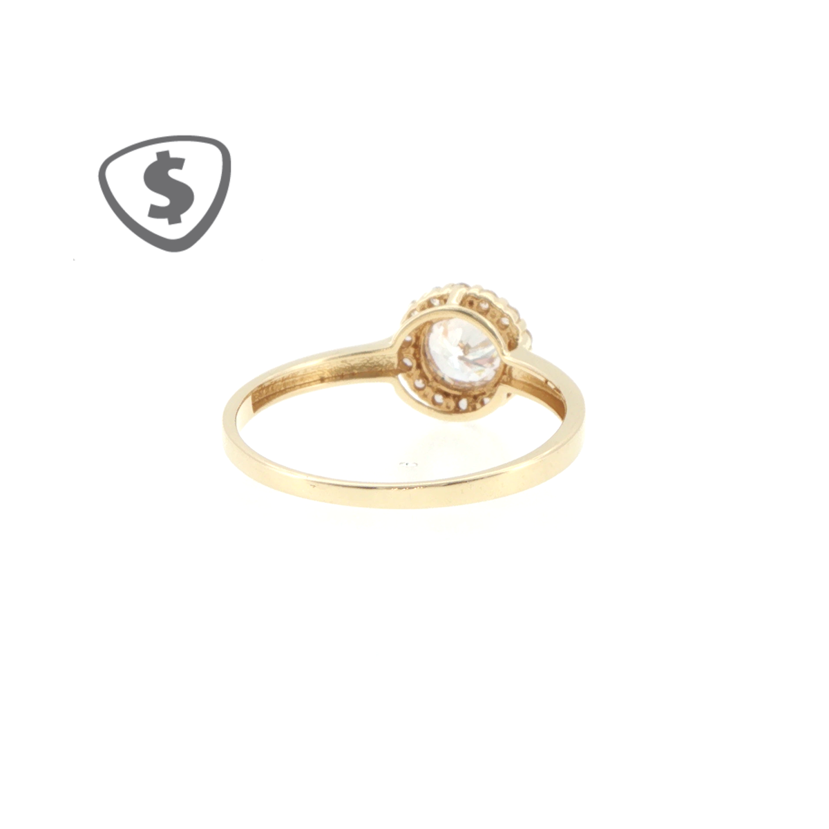 Halo Ring in 9ct Yellow Gold