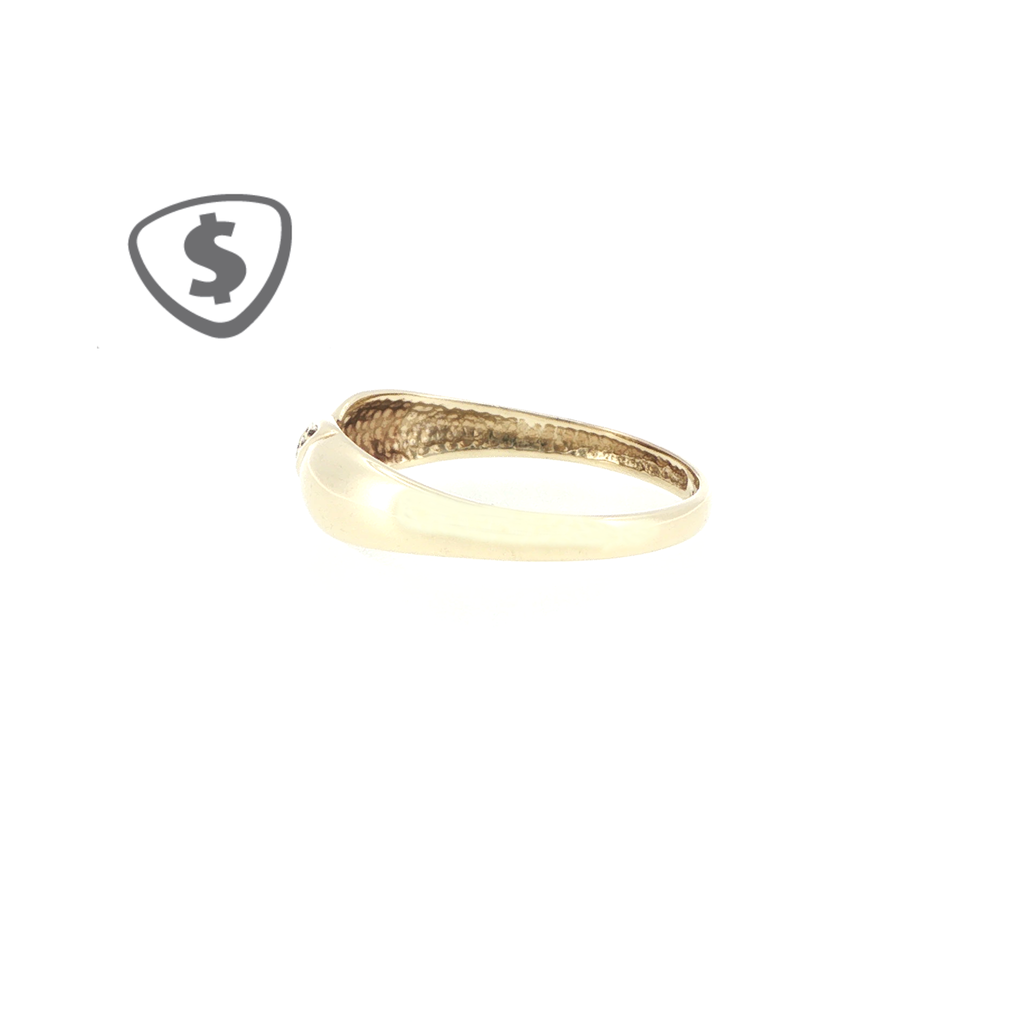 9ct Yellow Gold Diamond Crossover Band Ring