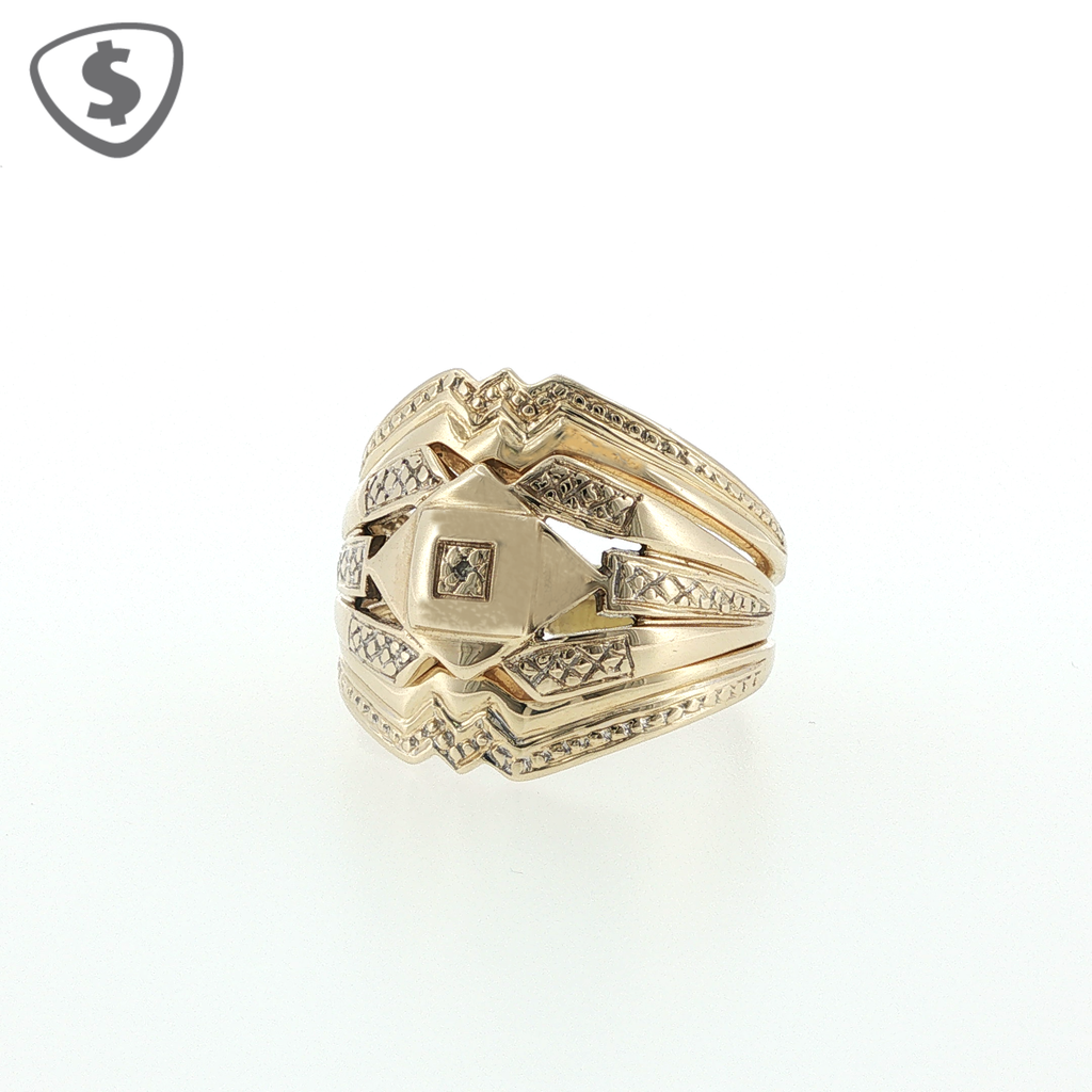 9ct Yellow Gold Diamond Stackable Ring Set