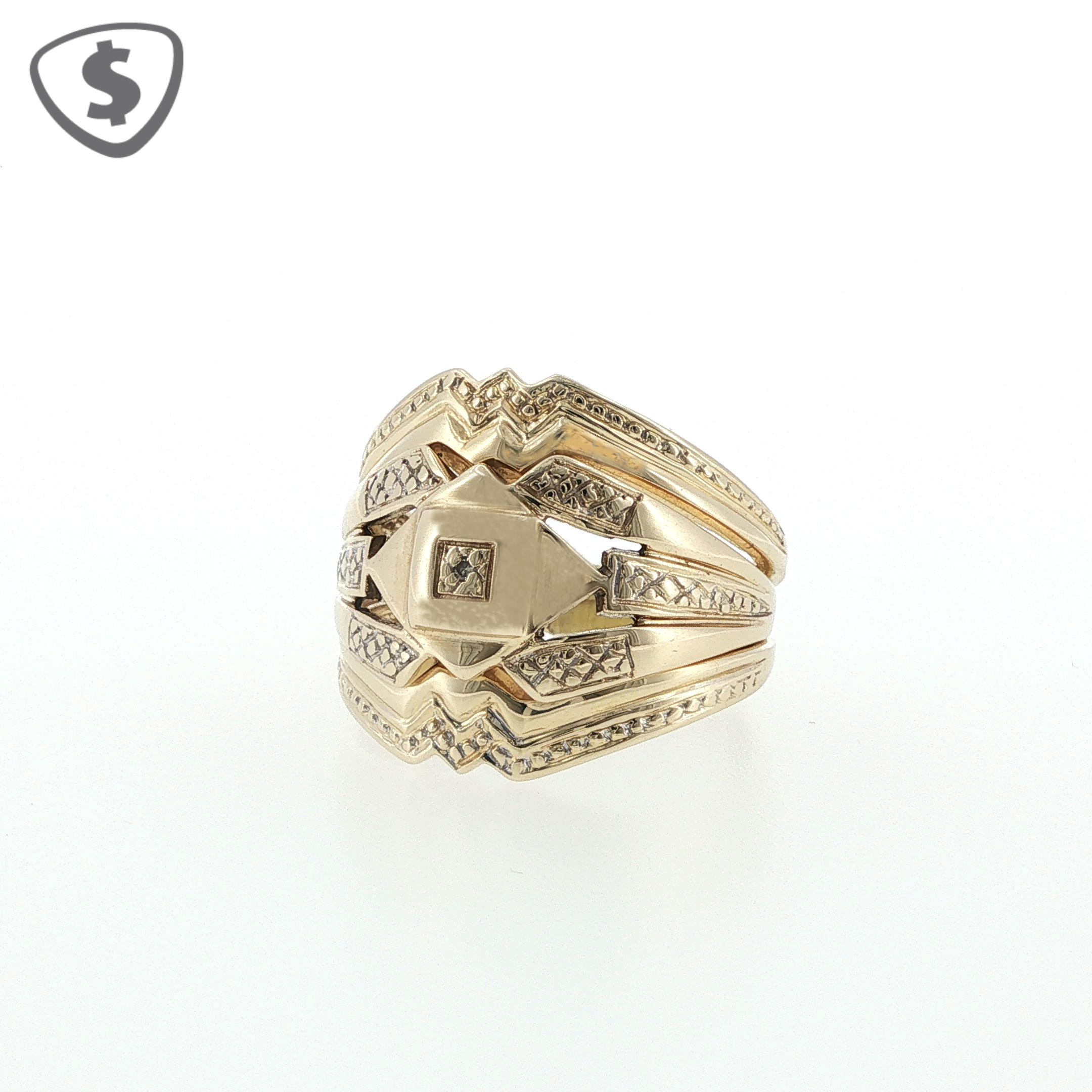 9ct Yellow Gold Diamond Stackable Ring Set