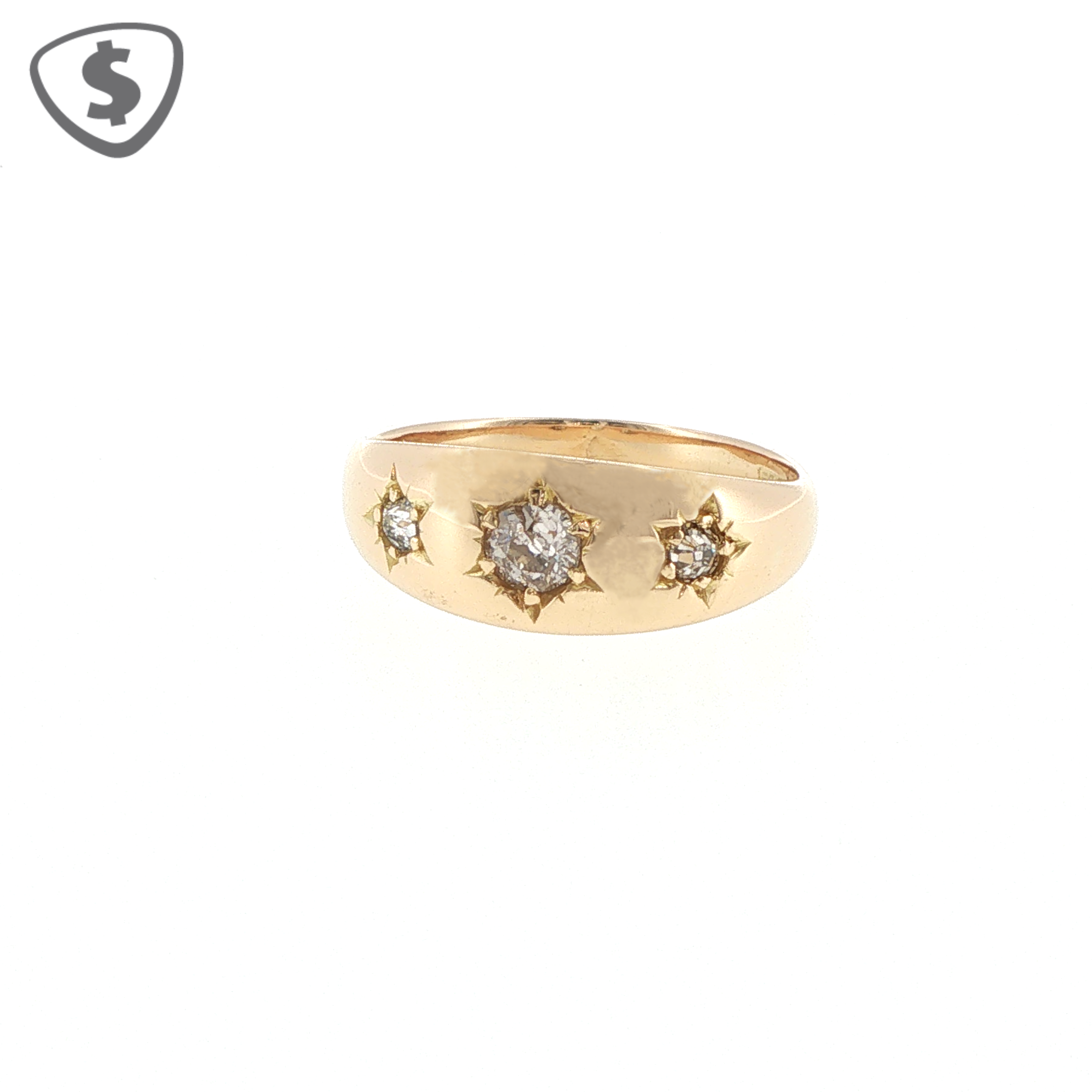 18ct Yellow Gold Starburst Diamond Ring