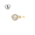 Halo Ring in 9ct Yellow Gold