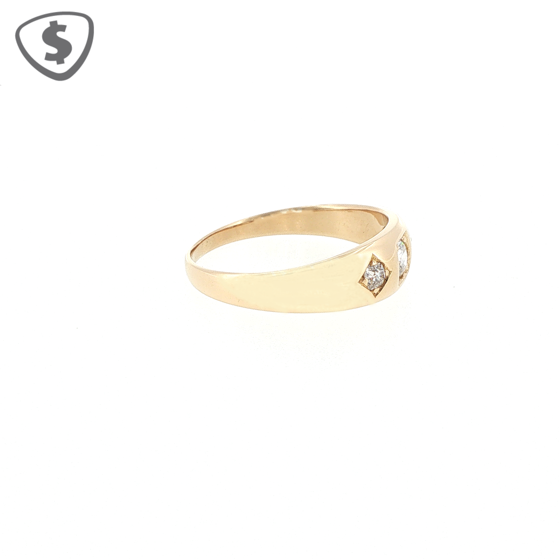 18ct Yellow Gold Three Stone Gypsy Set Ring