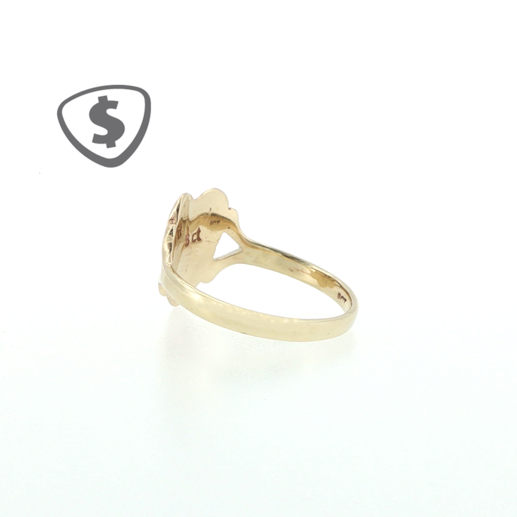 9ct Yellow Gold Heart Signet Ring