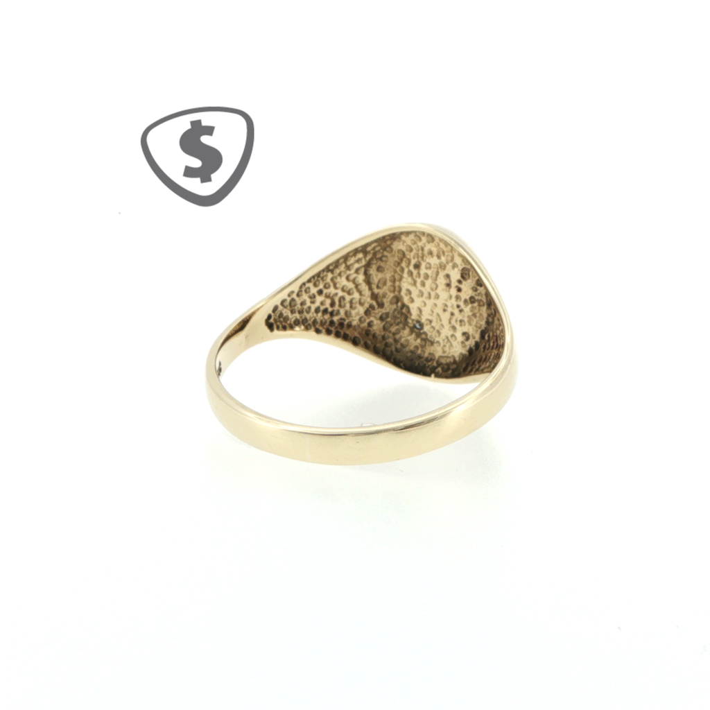 Star-Set Diamond 9ct Yellow Gold Signet Ring
