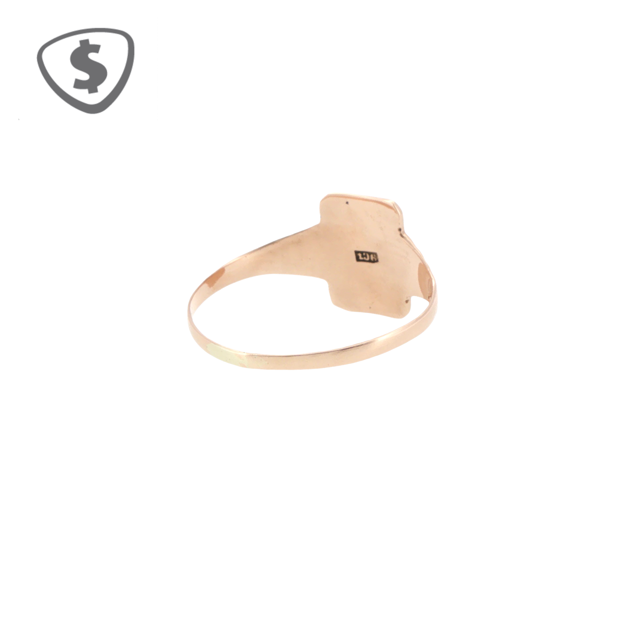 9ct Rose Gold Engraved Bird Signet Ring