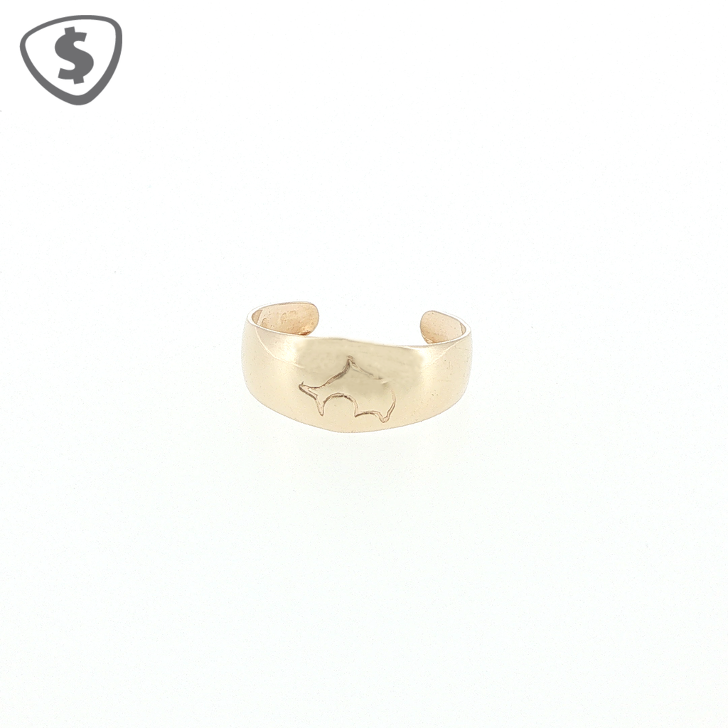 9ct Yellow Gold Silhouette Toe Ring