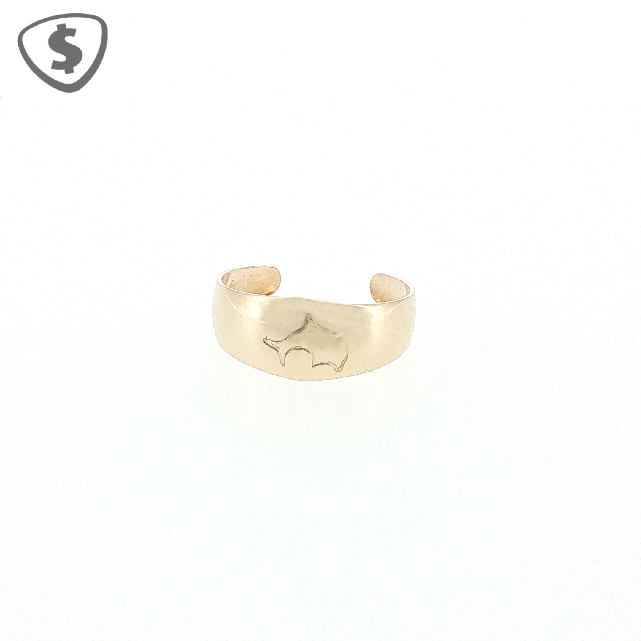 9ct Yellow Gold Silhouette Toe Ring