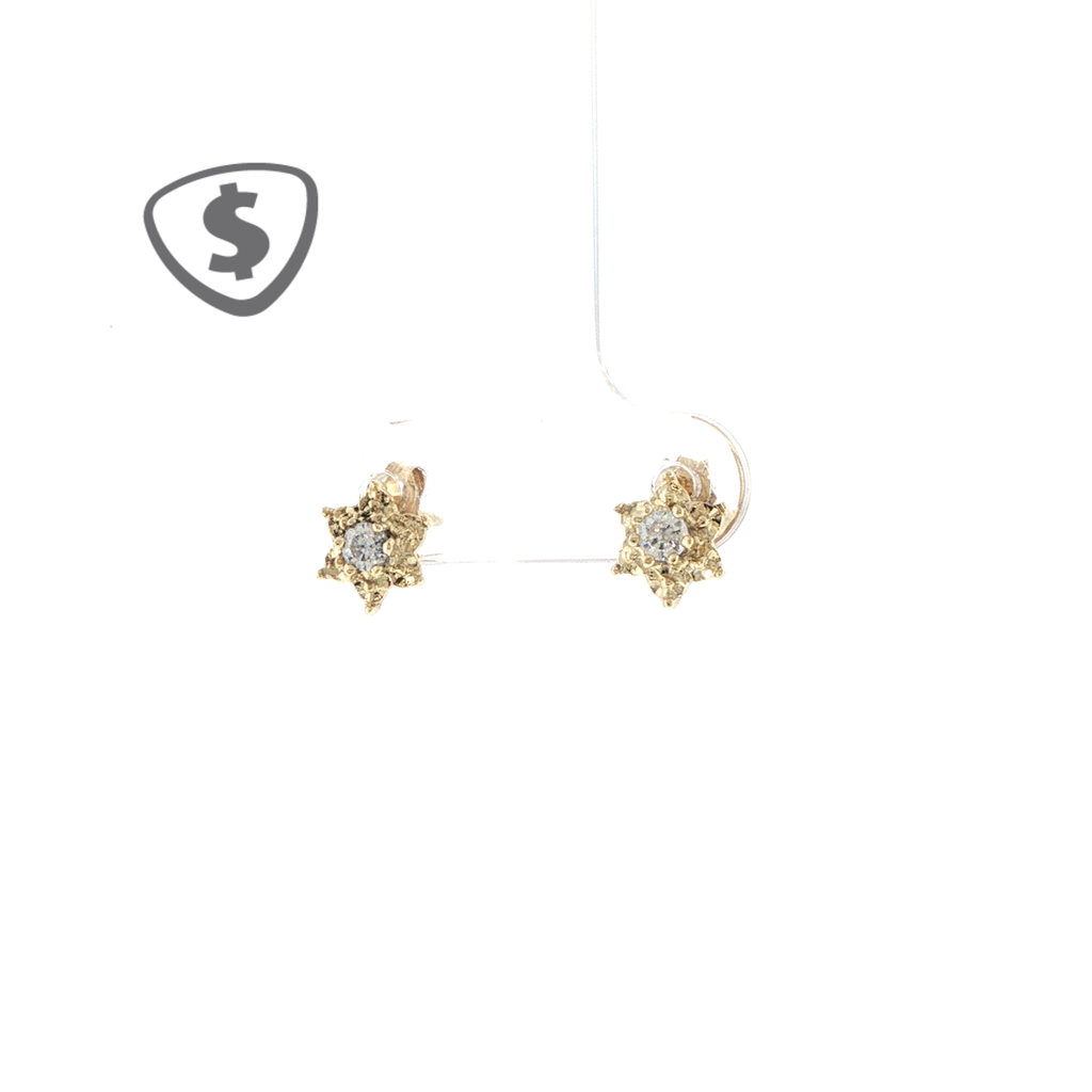 9ct Yellow Gold Star Stud Earrings
