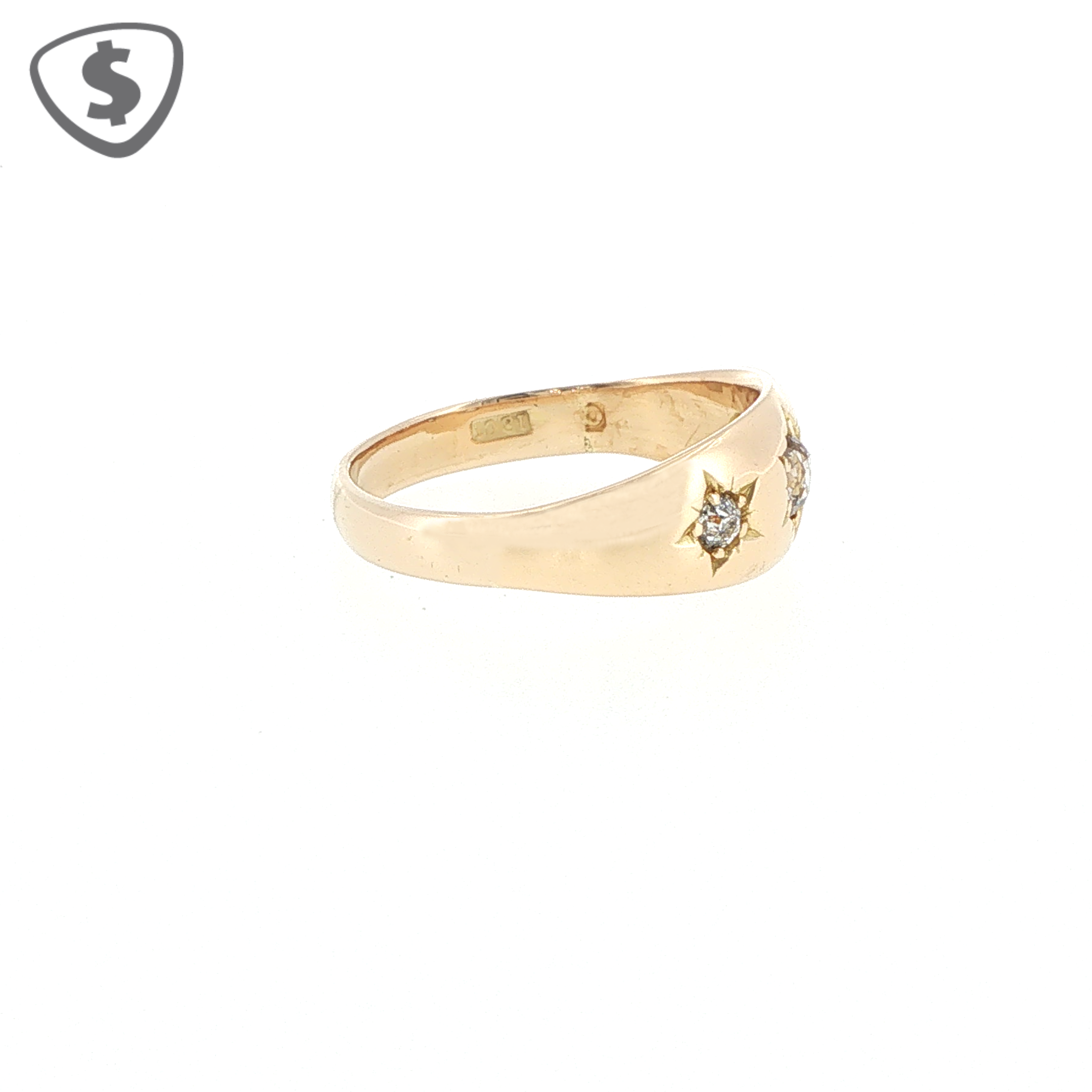 18ct Yellow Gold Starburst Diamond Ring