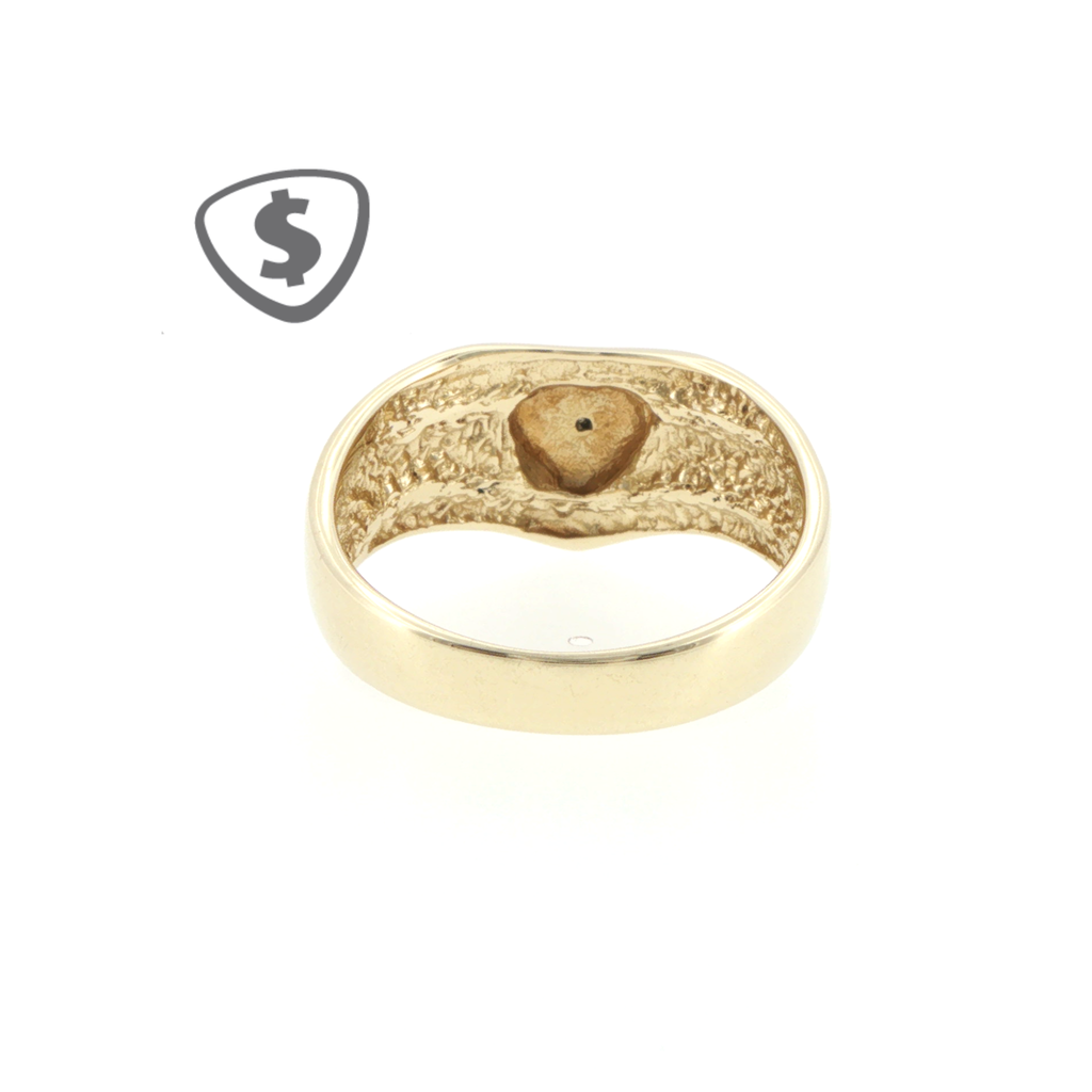 9ct Yellow Gold Diamond Heart Motif Ring