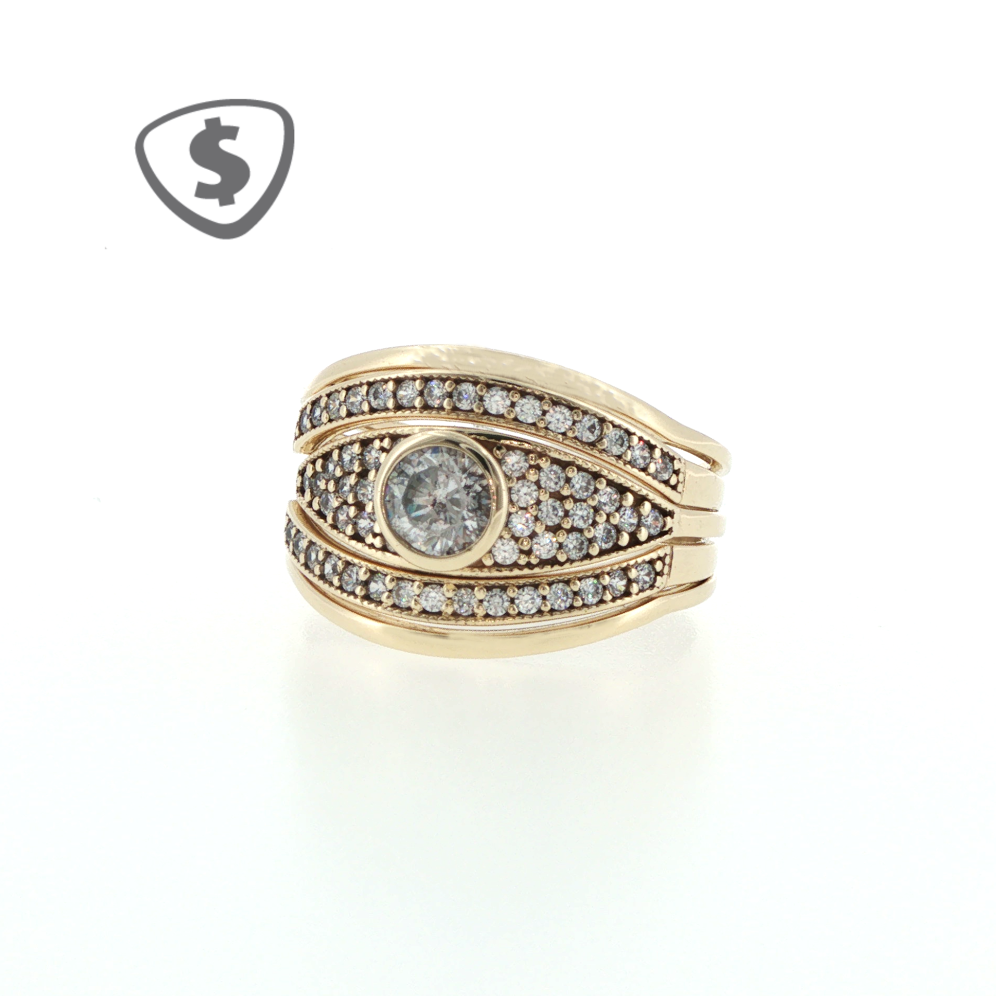 9ct Yellow Gold Stackable Ring Set
