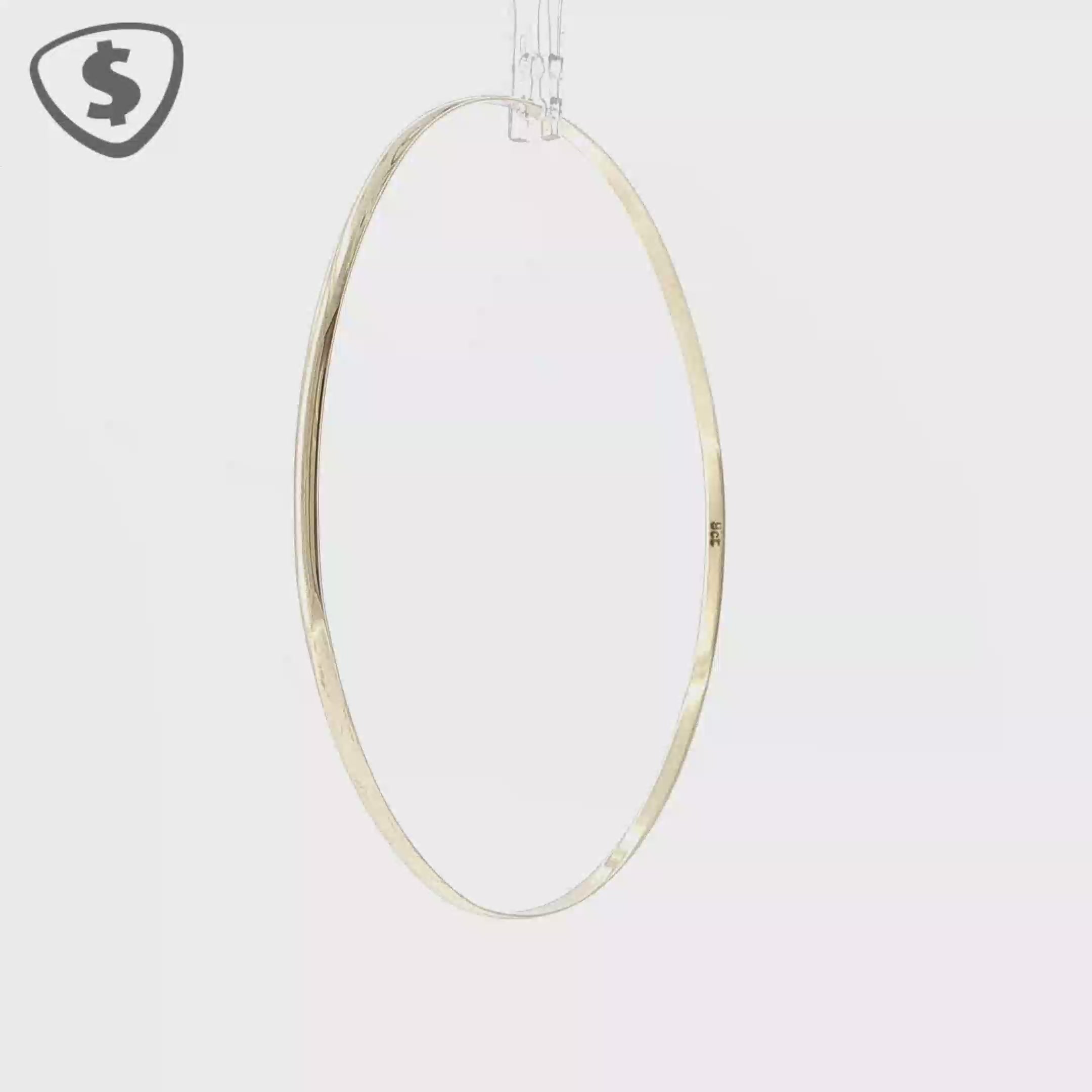 9ct Yellow Gold 2mm Slip On Bangle